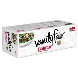 Vanity Fair Everyday Napkins, 660 Count, White Paper Napkins